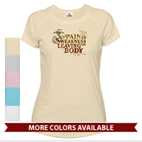 _T-Shirt (Ladies, Solar): Pain is Weakness