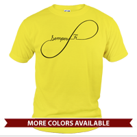 _T-Shirt (Unisex): Infinity, Semper Fi Script