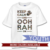 _T-Shirt (Youth): KEEP CALM, OOH RAH on