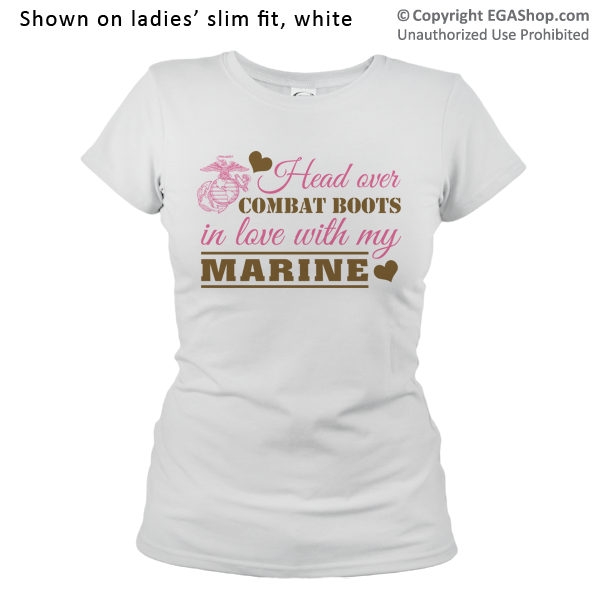 _T-Shirt (Ladies): Head Over Combat Boots