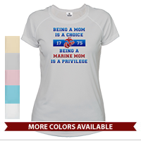 _T-Shirt (Ladies, Solar): Being a Marine Mom is a Privilege