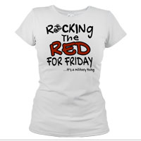 _T-Shirt (Ladies): Rocking the Red -EGA