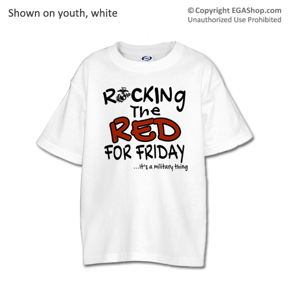 _T-Shirt (Youth): Rocking the Red -EGA