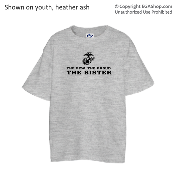 _T-Shirt (Youth): The Few The Proud -black