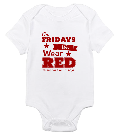 _T-Shirt/Onesie (Toddler/Baby): We Wear Red