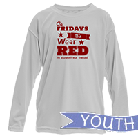 _Youth Solar Long Sleeve Shirt: We Wear Red