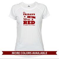 _T-Shirt (Ladies, Solar): We Wear Red