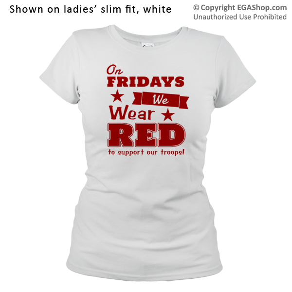 _T-Shirt (Ladies): We Wear Red