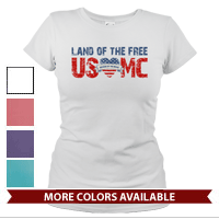 _T-Shirt (Ladies): Land of the Free, USMC