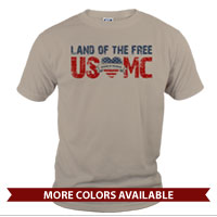 _T-Shirt (Unisex): Land of the Free, USMC