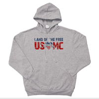 Hoodie: Land of the Free, USMC