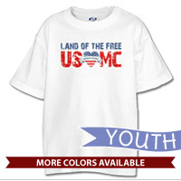 _T-Shirt (Youth): Land of the Free, USMC