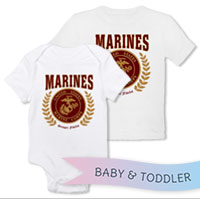 _T-Shirt/Onesie (Toddler/Baby): Red Marines Seal