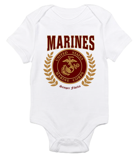 _T-Shirt/Onesie (Toddler/Baby): Red Marines Seal