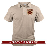 _Polo (Unisex): Red Marines Seal