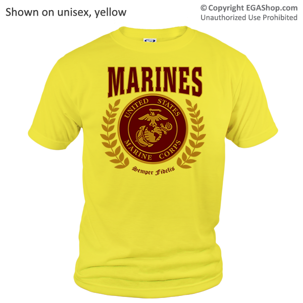 _T-Shirt (Unisex): Red Marines Seal