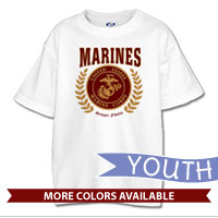 _T-Shirt (Youth): Red Marines Seal