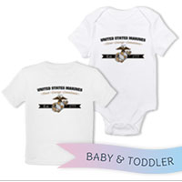 _T-Shirt/Onesie (Toddler/Baby): Honor, Courage, Commitment - Gold