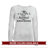_Long Sleeve Shirt (Ladies, Solar): Heartbeat of a Marine ___