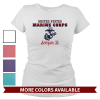 _T-Shirt (Ladies): United States Marine Corps