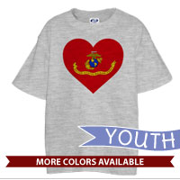 _T-Shirt (Youth): Marine Corps Flag Heart