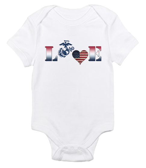 _T-Shirt/Onesie (Toddler/Baby): Patriotic Love