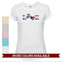 _T-Shirt (Ladies, Solar): Patriotic Love