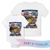 _T-Shirt/Onesie (Toddler/Baby): Home of the Brave