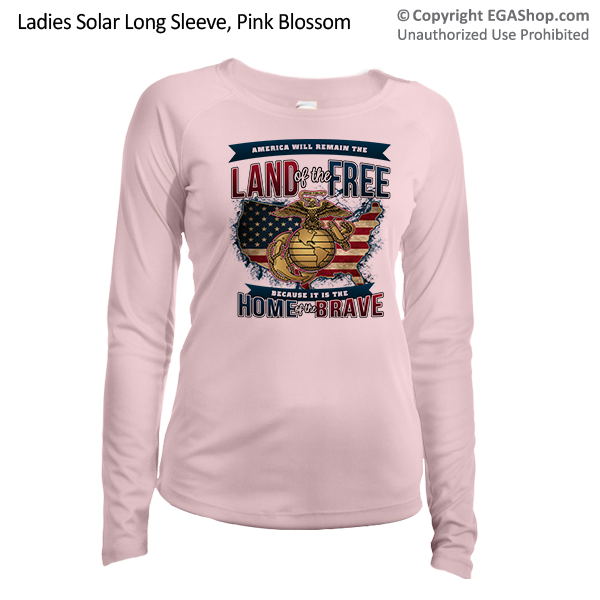 _Long Sleeve Solar Shirt (Ladies): Home of the Brave
