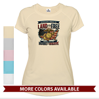_T-Shirt (Ladies, Solar): Home of the Brave