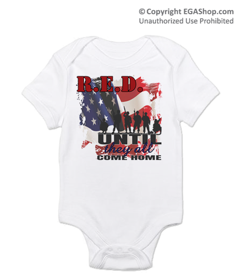 _T-Shirt/Onesie (Toddler/Baby): R.E.D. with Flag