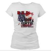 _T-Shirt (Ladies): R.E.D. with Flag