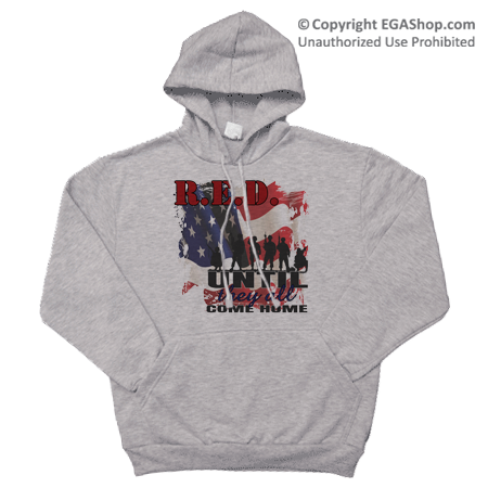 Hoodie: R.E.D. with Flag
