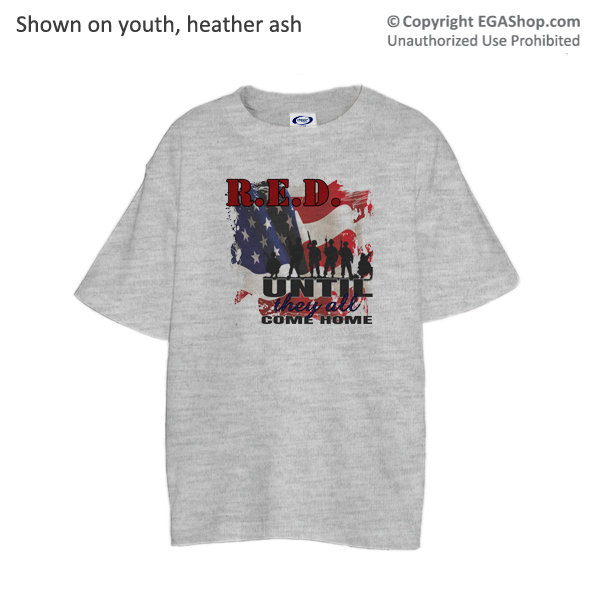 _T-Shirt (Youth): R.E.D. with Flag