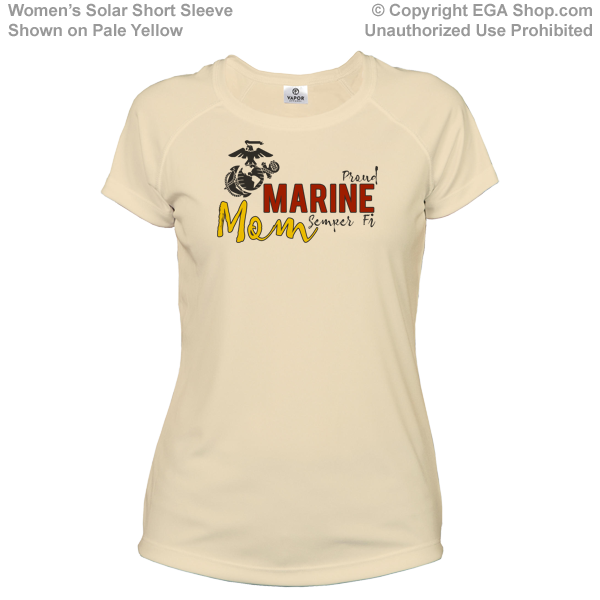 _T-Shirt (Ladies): Proud Marine Mom Semper Fi