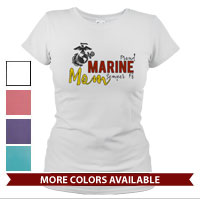 _T-Shirt (Ladies): Proud Marine Mom Semper Fi