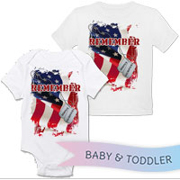_T-Shirt/Onesie (Toddler/Baby): Remember-Service & Sacrifice