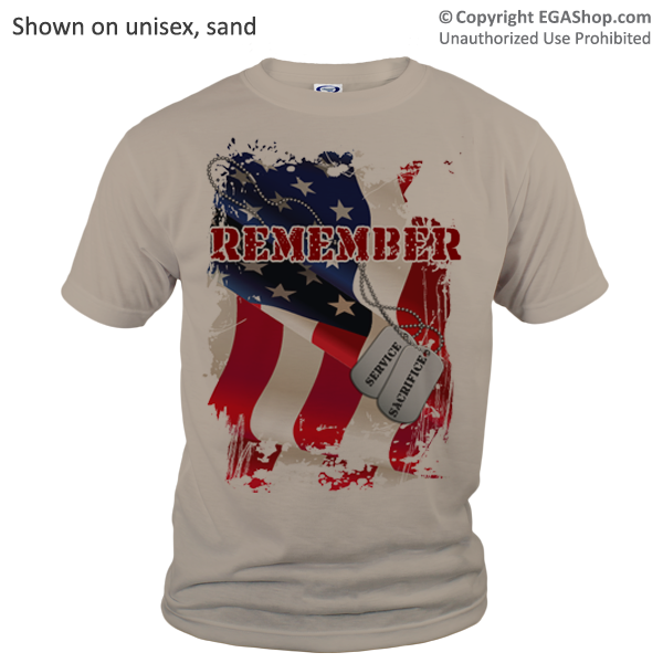 _T-Shirt (Unisex): Remember-Service & Sacrifice