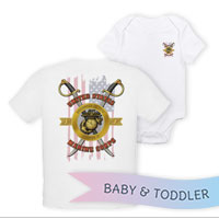 _T-Shirt/Onesie (Toddler/Baby): Swords with Flag