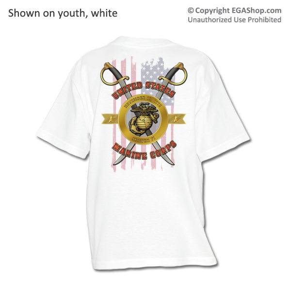 _T-Shirt (Youth): Swords with Flag