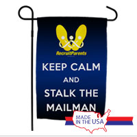 Garden Flag: Keep Calm & Stalk the Mailman