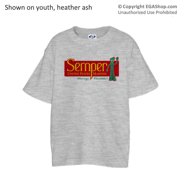 _T-Shirt (Youth): Semper Fi Gumby
