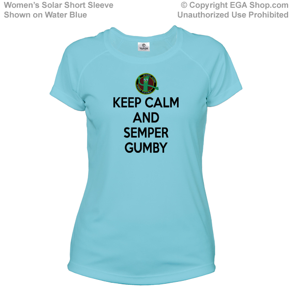 _T-Shirt (Ladies, Solar): Keep Calm, Semper Gumby