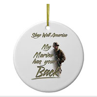 Ornament: My Marine has your Back (Porcelain)