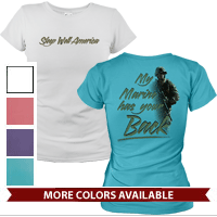 _T-Shirt (Ladies): My Marine has Your Back 