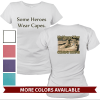 _T-Shirt (Ladies): My Heroes Wear Combat Boots