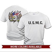 _T-Shirt (Unisex): USMC and Eagle Rip
