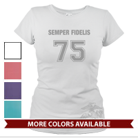 _T-Shirt (Ladies): Varsity Semper Fidelis 75