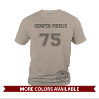 _T-Shirt (Unisex): Varsity Semper Fidelis 75