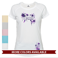 _T-Shirt (Ladies, Solar): I may look harmless... -floral